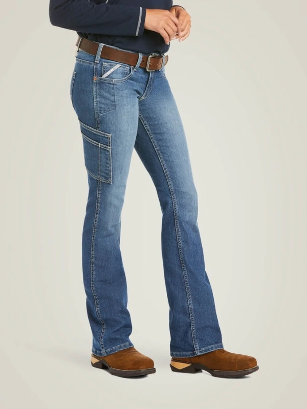 Women’s Ariat Rebar Carpenter Bootcut Jeans Mid-Rise - Picture 1 of 7